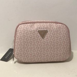 Guess Junction Travel Cosmetics Pouch Bag with Two Compartments Light Rose New